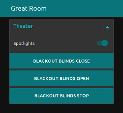 Alexa controls blinds, shades and lights